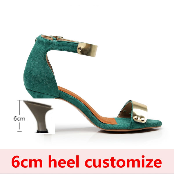Patent Leather Dance Shoes-Green 6cm heel