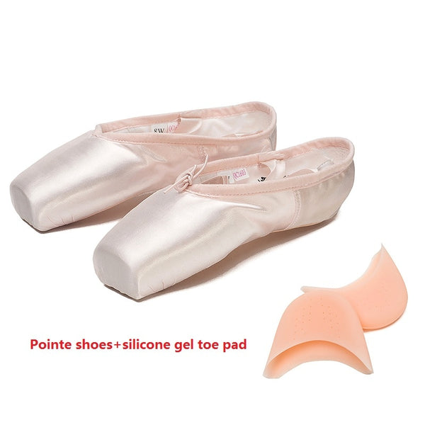 Sansha Ballet Pointe Shoes "Whisper" - With Ribbon Gel Toe Pad 2022SP