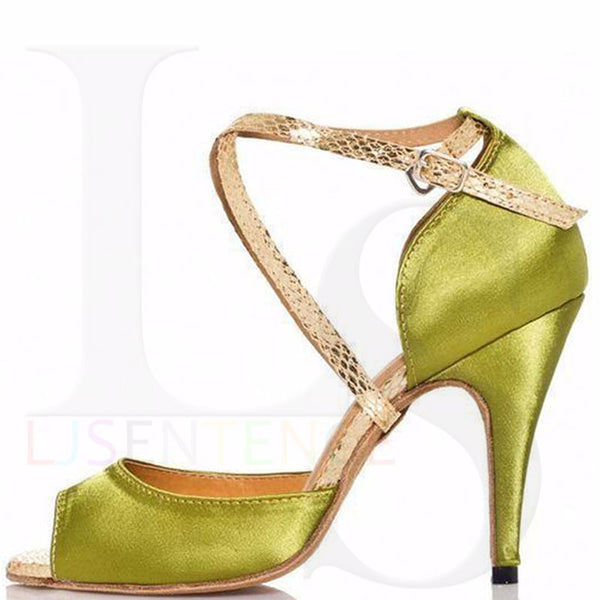 Satin Latin Dance Shoes - 4.5cm/5cm/7cm/8cm/9cm/10cm heel