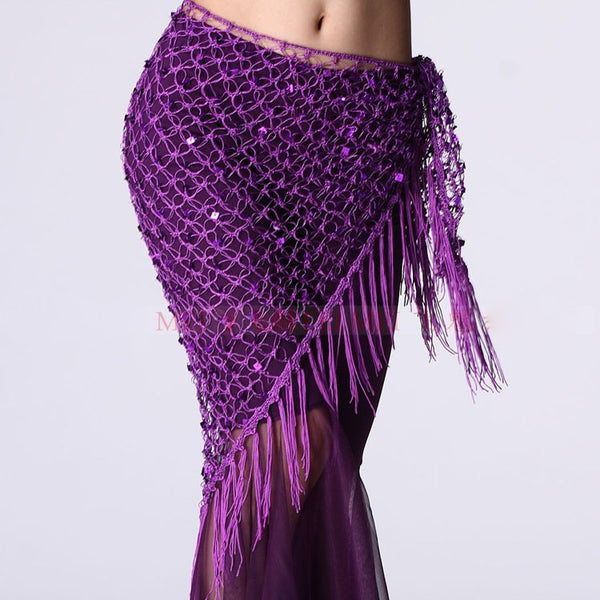 Belly dance costumes sequins  hip scarf