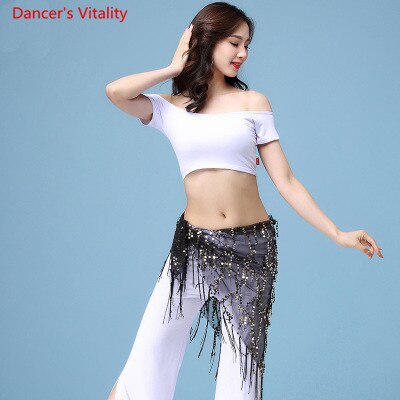 Belly dance costumes sequins tassel hip scarf