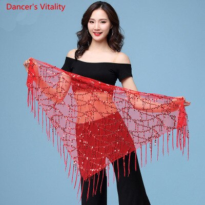 Belly dance costumes sequins tassel hip scarf