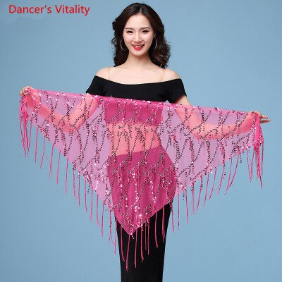 Belly dance costumes sequins tassel hip scarf