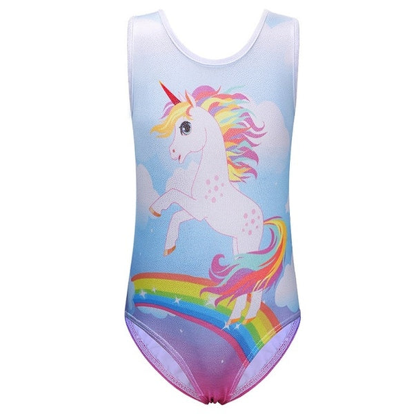 Girls Gymnastics Leotards One-Piece 3-14 Years -BAOHULU