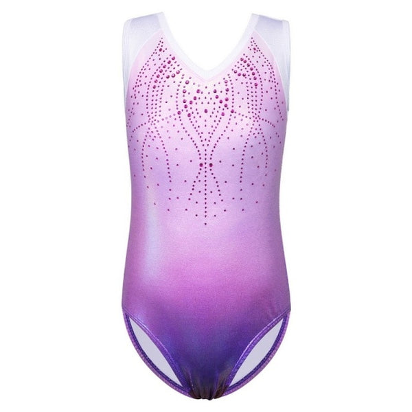 Girls Gymnastics Leotards One-Piece 3-14 Years -BAOHULU